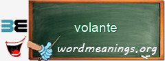 WordMeaning blackboard for volante